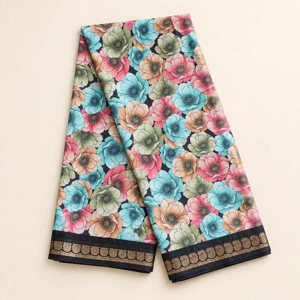 Polished floral saree product photo